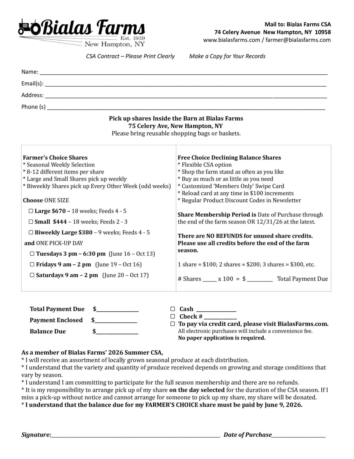 membership application 